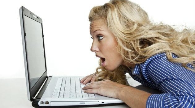 Woman Spotting Revenge Porn On Laptop
