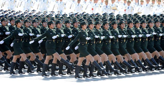 Woman Chinese Army Parade