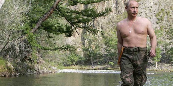 Vlad Putin Fishing Shirtless