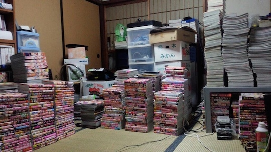pile of porn magazines
